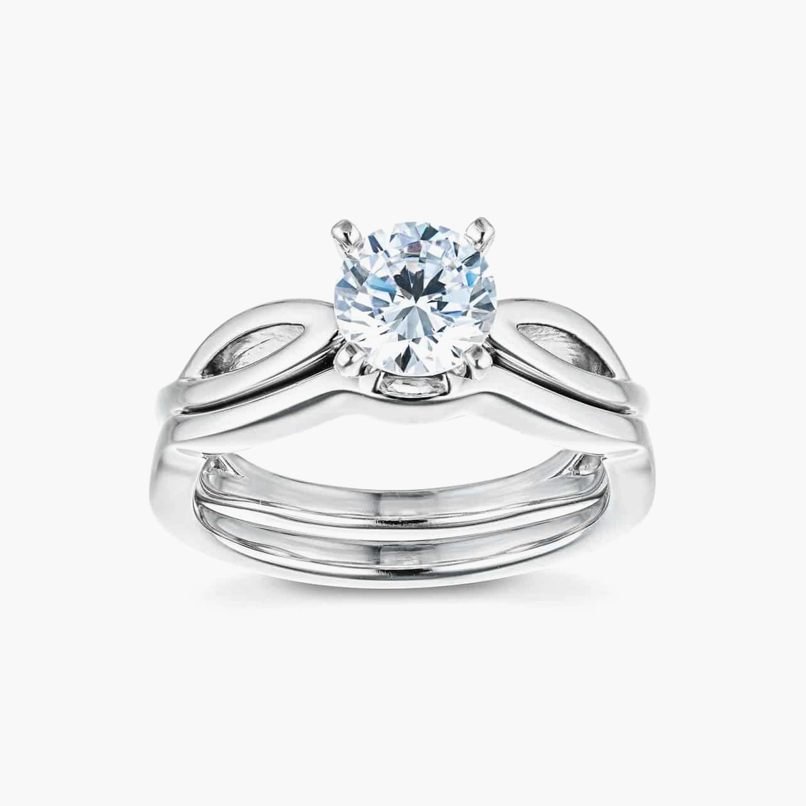 Karina Lab Grown Diamond Twist Solitaire Wedding Set