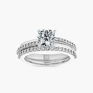 Avery Lab Grown Diamond Double Row Wedding Set