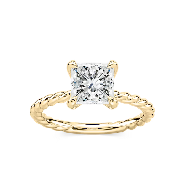 Cali 6 ctw Princess Lab Grown Diamond Rope Solitaire Engagement Ring ...