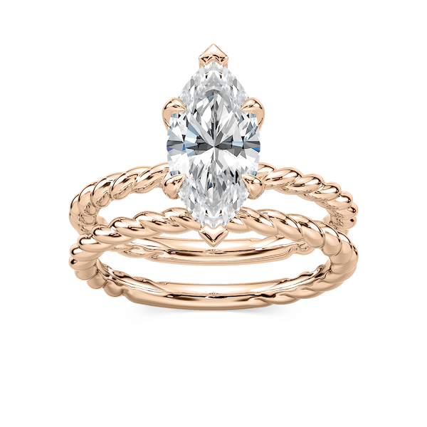 Cali Marquise Lab Grown Diamond Rope Solitaire Engagement Ring