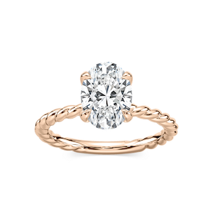 Cali Oval Lab Grown Diamond Rope Solitaire Engagement Ring