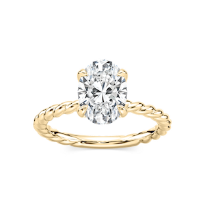 Cali Oval Lab Grown Diamond Rope Solitaire Engagement Ring