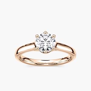 Calista Round Lab Grown Diamond Six Prong Solitaire Engagement Ring