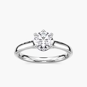 Calista Round Lab Grown Diamond Six Prong Solitaire Engagement Ring