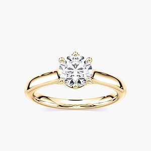 Calista Round Lab Grown Diamond Six Prong Solitaire Engagement Ring