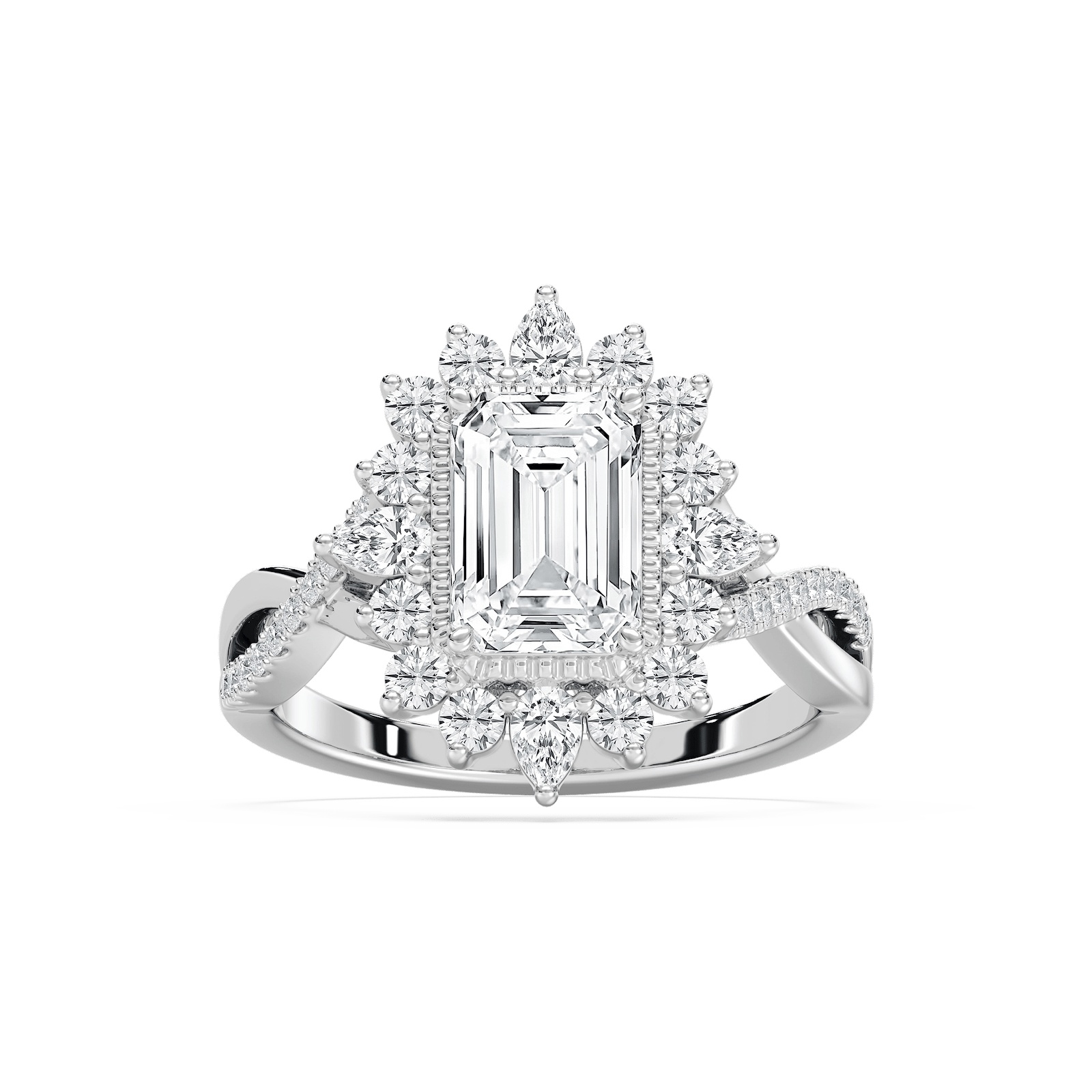 Calliope Vintage Engagement Ring in Rose Gold