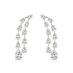 3 ⁷/₈ ctw Pear Lab Grown Diamond Cascading Drop Earrings
