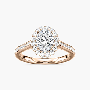 Celeste Oval Lab Grown Diamond Vintage Halo Engagement Ring