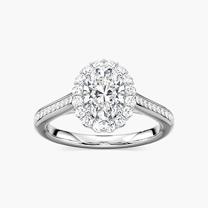 Celeste Oval Lab Grown Diamond Vintage Halo Engagement Ring