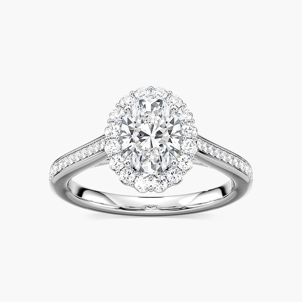 Celeste Oval Lab Grown Diamond Vintage Halo Engagement Ring