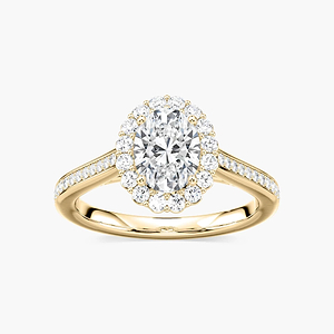 Celeste Oval Lab Grown Diamond Vintage Halo Engagement Ring