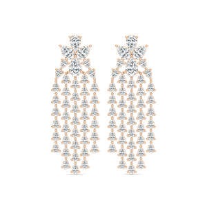 10 ⁷/₈ ctw Pear Lab Grown Diamond Chandelier Drop Earrings - Signature Collection