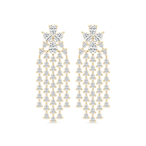 10 ⁷/₈ ctw Pear Lab Grown Diamond Chandelier Drop Earrings
