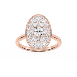 Chandler 1 ⅕ ctw Round and Marquise Lab Grown Diamond Multi Shape Halo Vintage Promise Ring