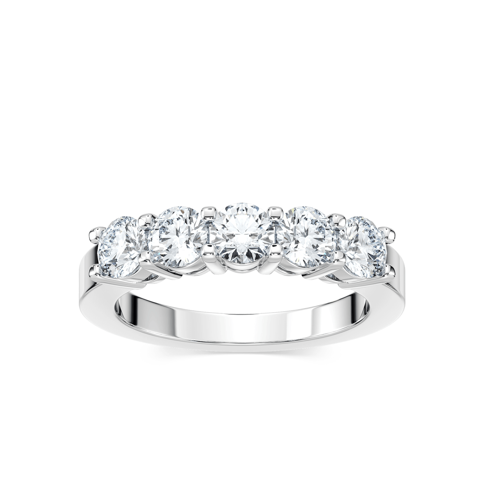 Shown with 1.25ctw Diamond Hybrids in recycled 14K white gold | matching wedding band Shown with 1.25ctw Diamond Hybrids in recycled 14K white gold