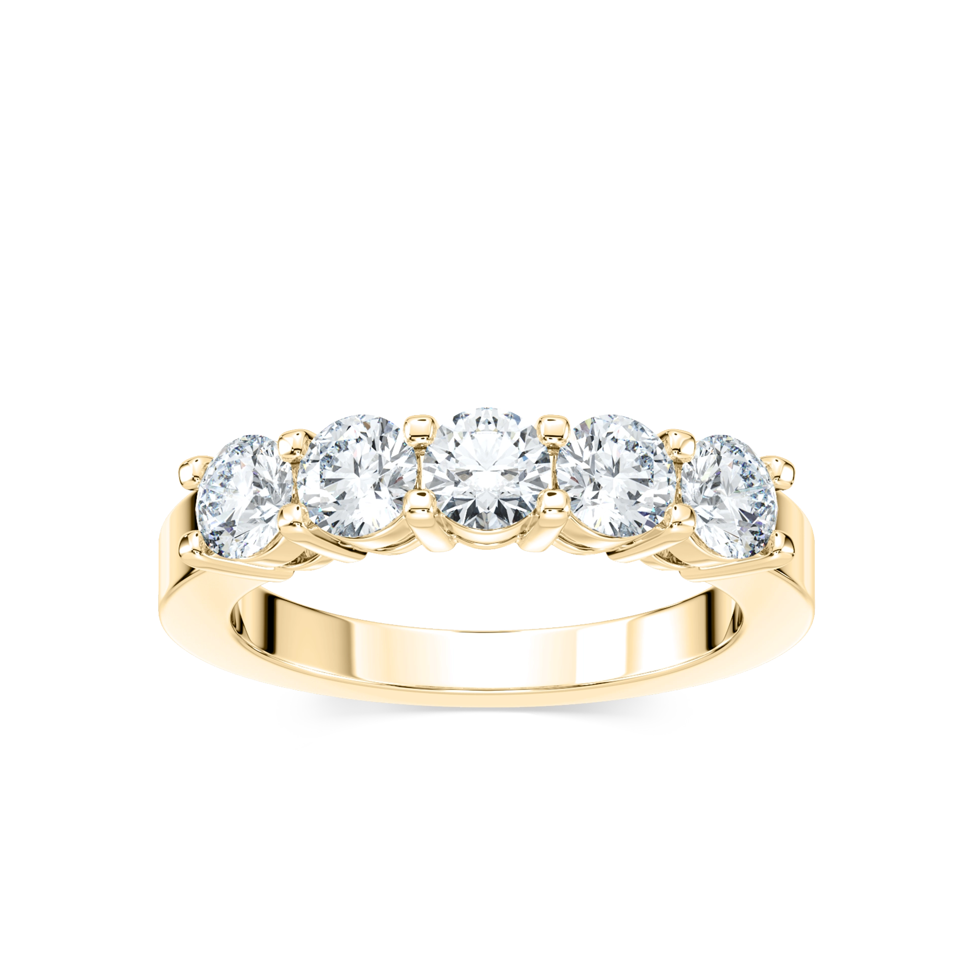Christine 1 ¼ ctw Round Lab Grown Diamond Five Stone Shared Prong Anniversary Band
