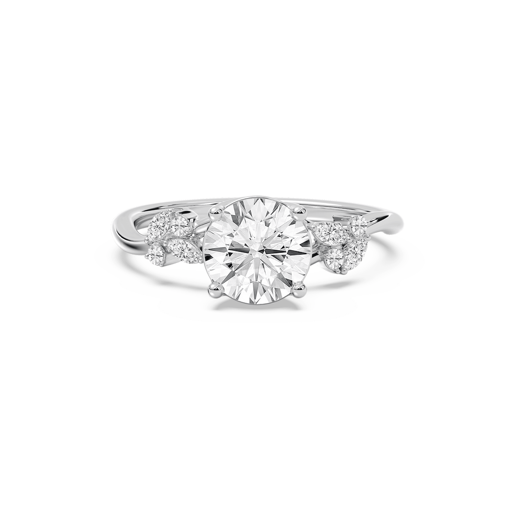 Circe Round Engagement Ring in Rose Gold