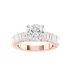 Claire Cushion Lab Grown Diamond Hidden Halo Engagement Ring