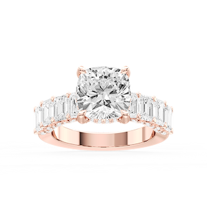 Claire Cushion Lab Grown Diamond Hidden Halo Engagement Ring