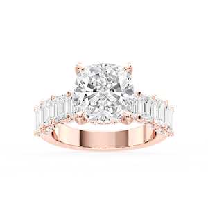 Claire Cushion Lab Grown Diamond Hidden Halo Engagement Ring