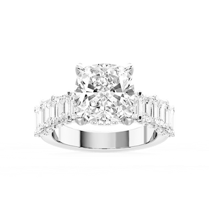 Claire Cushion Lab Grown Diamond Hidden Halo Engagement Ring