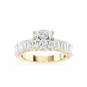 Claire Cushion Lab Grown Diamond Hidden Halo Engagement Ring