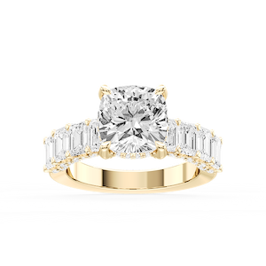 Claire Cushion Lab Grown Diamond Hidden Halo Engagement Ring
