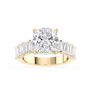 Claire Cushion Lab Grown Diamond Hidden Halo Engagement Ring