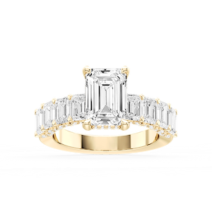 Claire Emerald Lab Grown Diamond Hidden Halo Engagement Ring