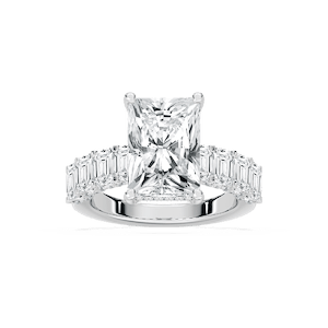 Claire 7 ³⁄₄ ctw Radiant Lab Grown Diamond Hidden Halo Engagement Ring