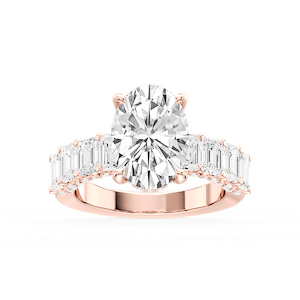 Claire Oval Lab Grown Diamond Hidden Halo Engagement Ring