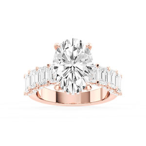Claire Oval Lab Grown Diamond Hidden Halo Engagement Ring
