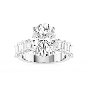 Claire Oval Lab Grown Diamond Hidden Halo Engagement Ring