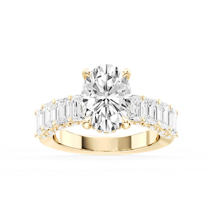 Claire Oval Lab Grown Diamond Hidden Halo Engagement Ring