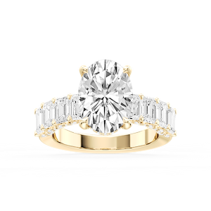Claire Oval Lab Grown Diamond Hidden Halo Engagement Ring