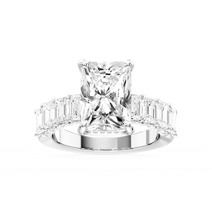 Claire Radiant Lab Grown Diamond Hidden Halo Engagement Ring