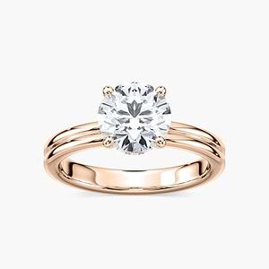 Clara Lab Grown Diamond Double Band Hidden Halo Engagement Ring