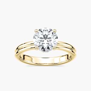 Clara Lab Grown Diamond Double Band Hidden Halo Engagement Ring
