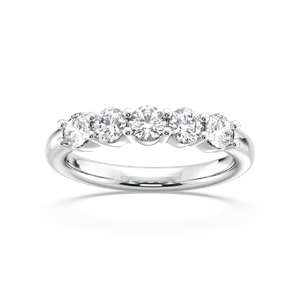 Natalia 2 ctw Round Lab Grown Diamond Five Stone Shared Prong Anniversary Band