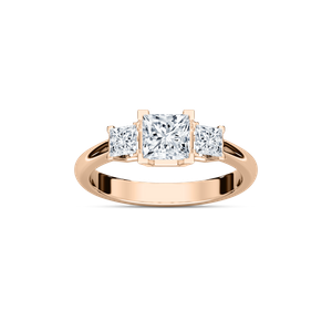 Emmie 1 ½ ctw Princess Lab Grown Diamond Modern Three Stone Engagement Ring