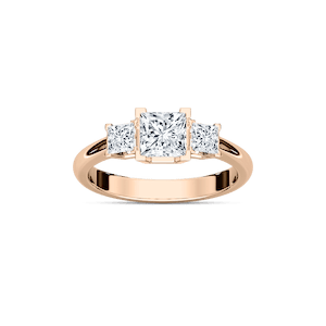 Emmie 1 ½ ctw Princess Lab Grown Diamond Modern Three Stone Engagement Ring