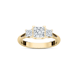 Emmie 1 ½ ctw Princess Lab Grown Diamond Modern Three Stone Engagement Ring