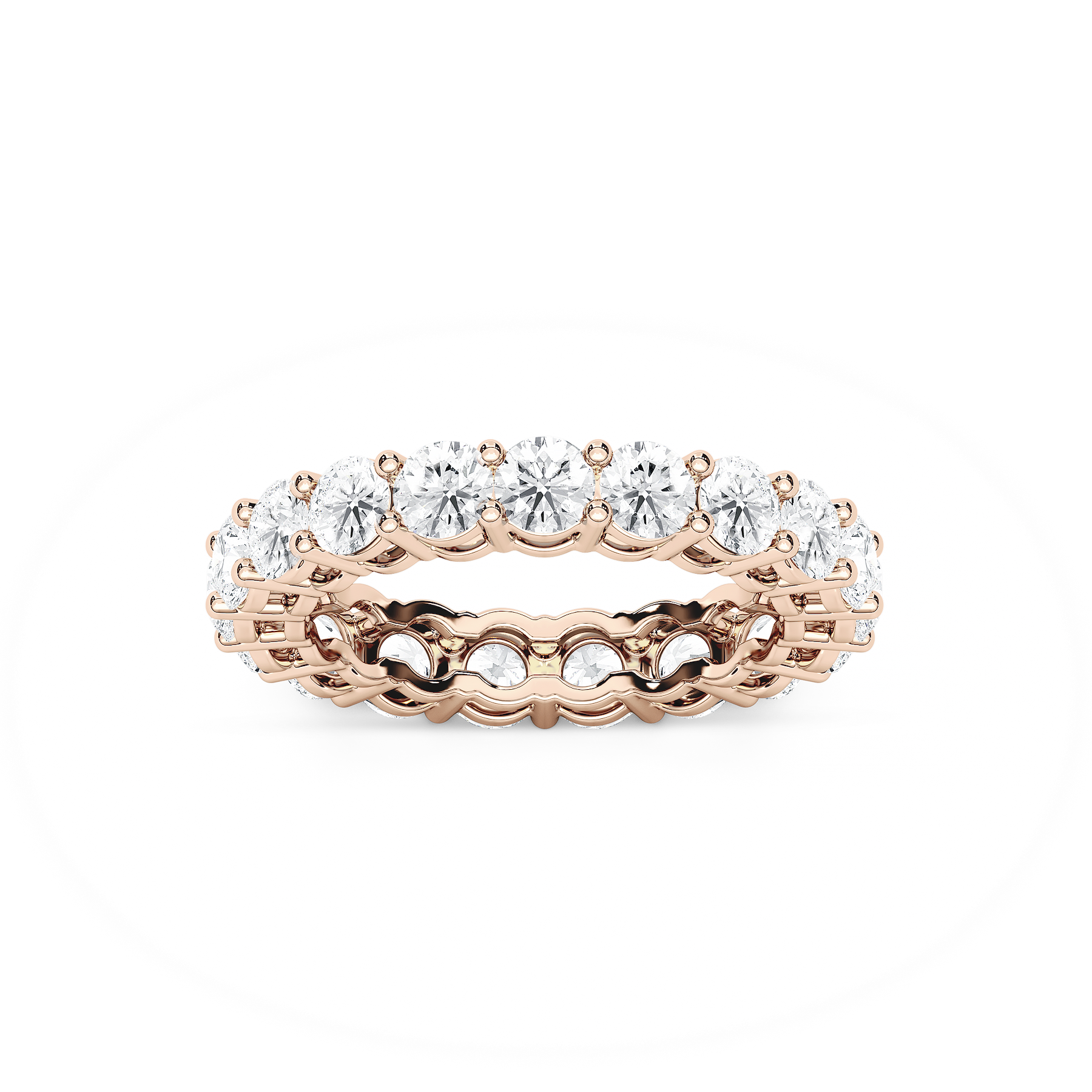 Makenna Round Lab Grown Diamond Shared Prong Eternity Band