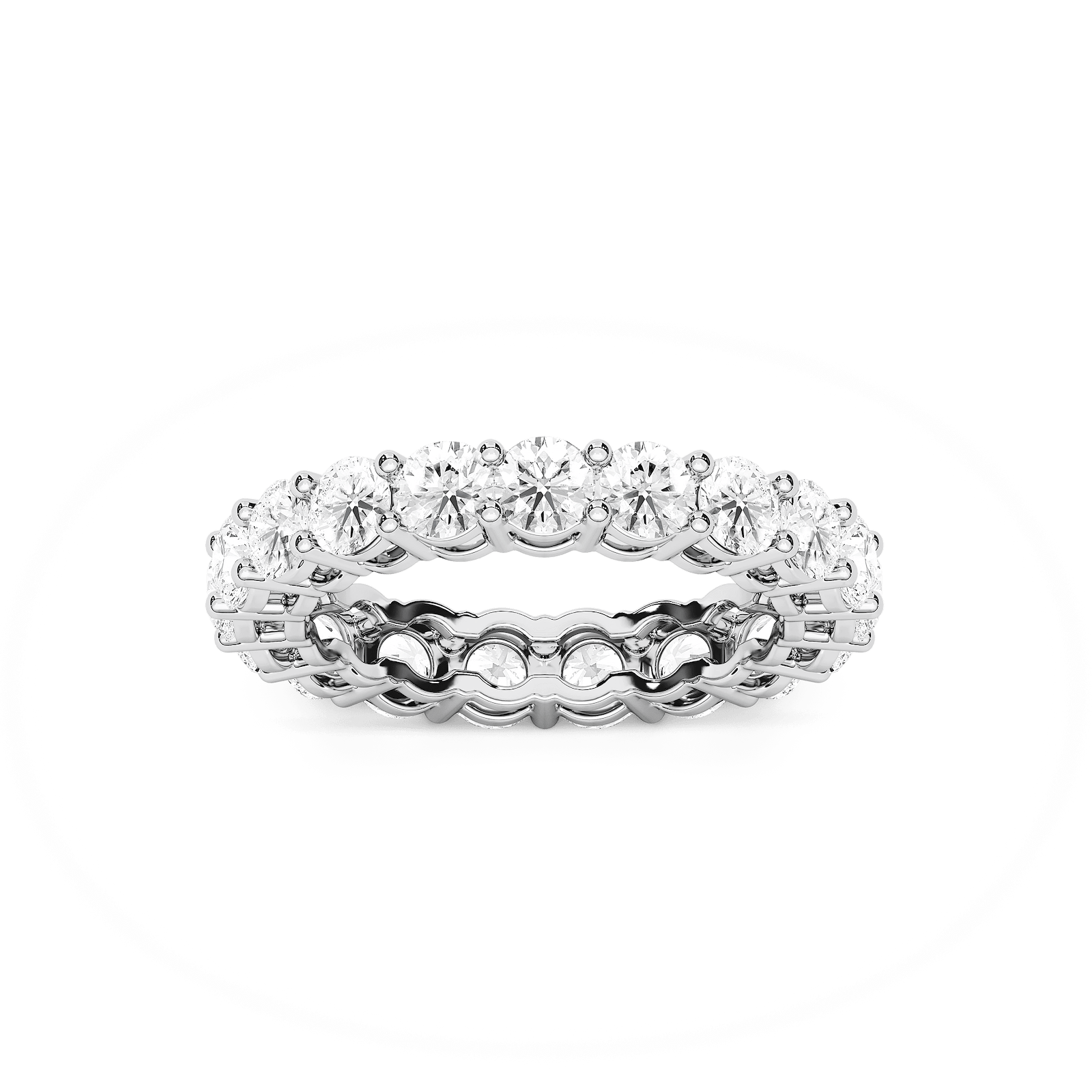 Makenna Round Lab Grown Diamond Shared Prong Eternity Band
