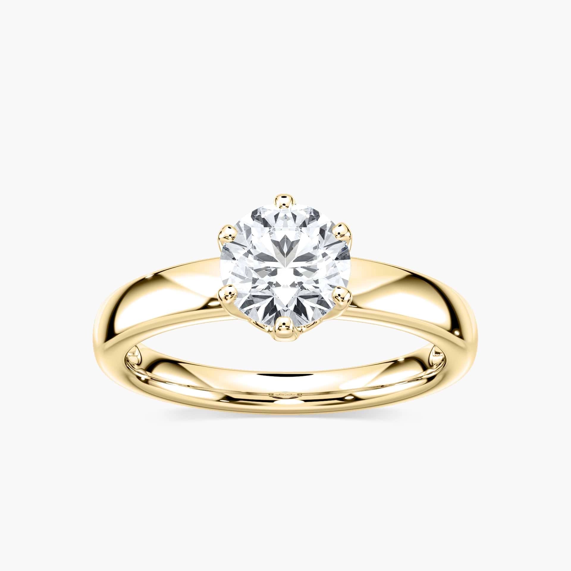 Neoma Round Lab Grown Diamond Six Prong Solitaire Engagement Ring