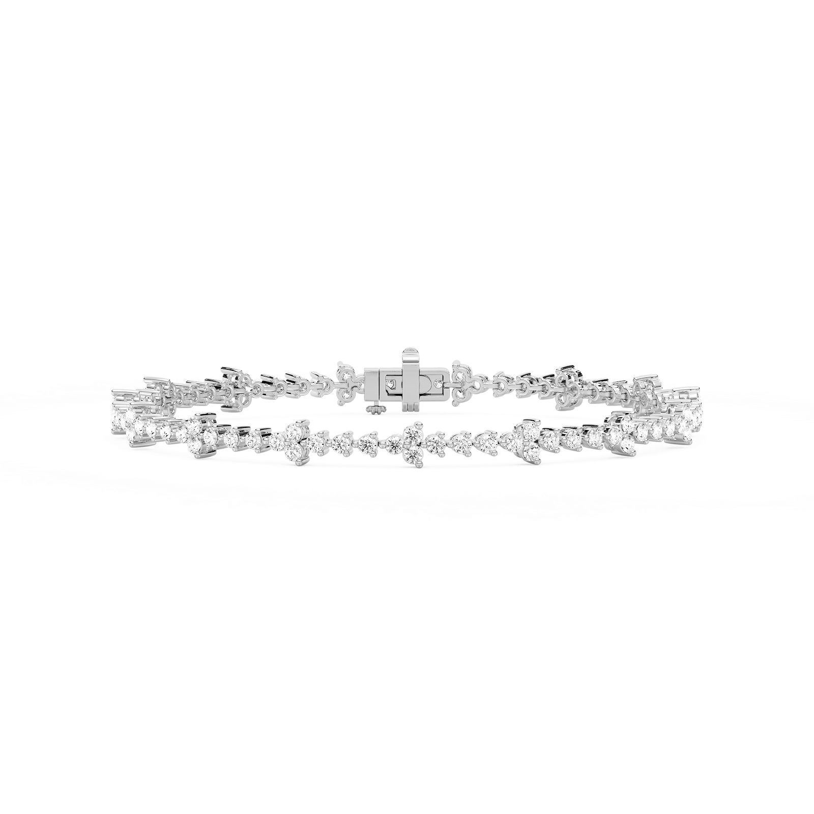 2 ³⁄₄ ctw Round Lab Grown Diamond Cluster Bracelet  - 7 Inches