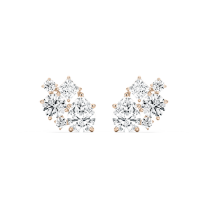 3 ³⁄₄ ctw Multi-Stone Lab Grown Diamond Clustered Stud Earrings