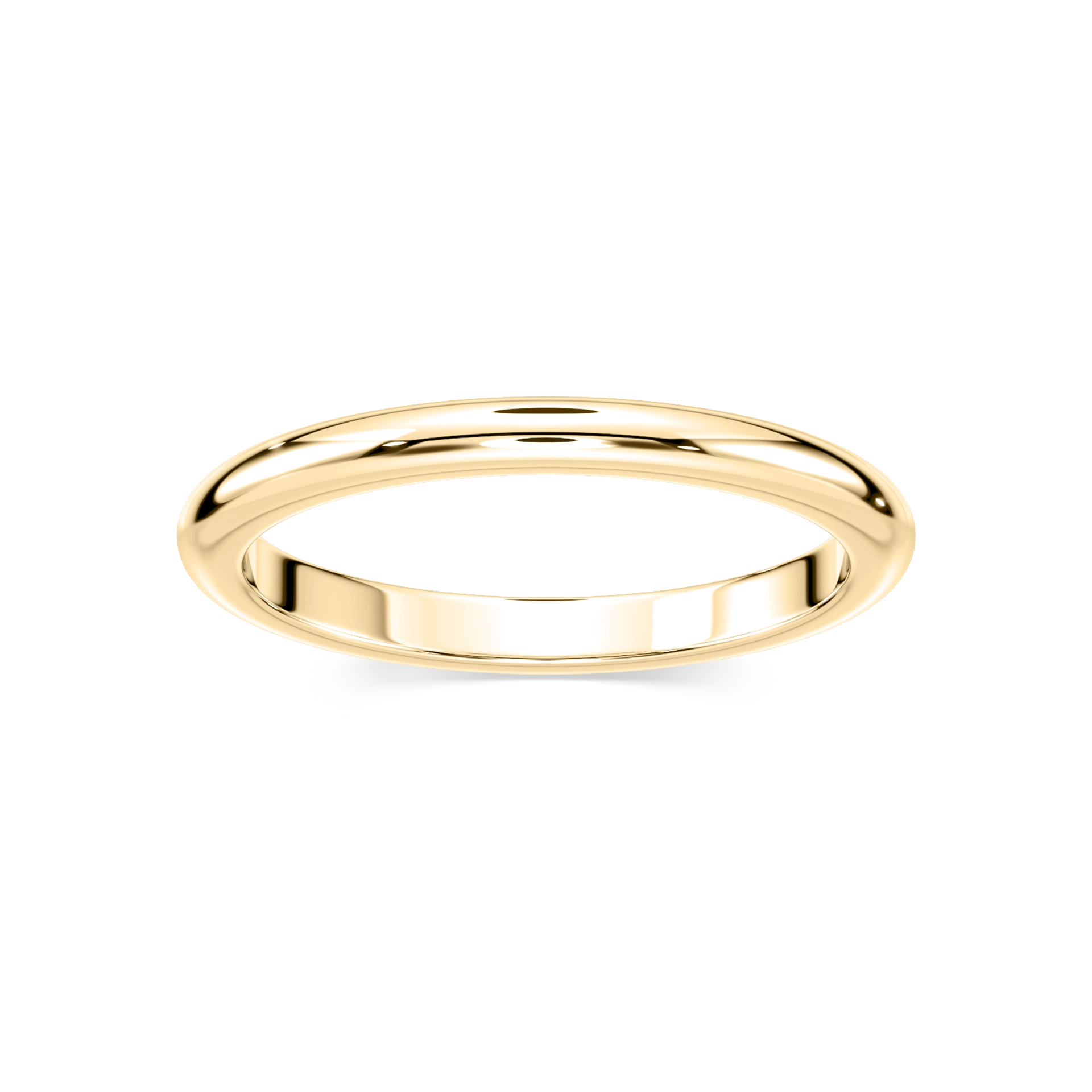 Nancy 2.00mm Dome Comfort Fit Plain Metal Band