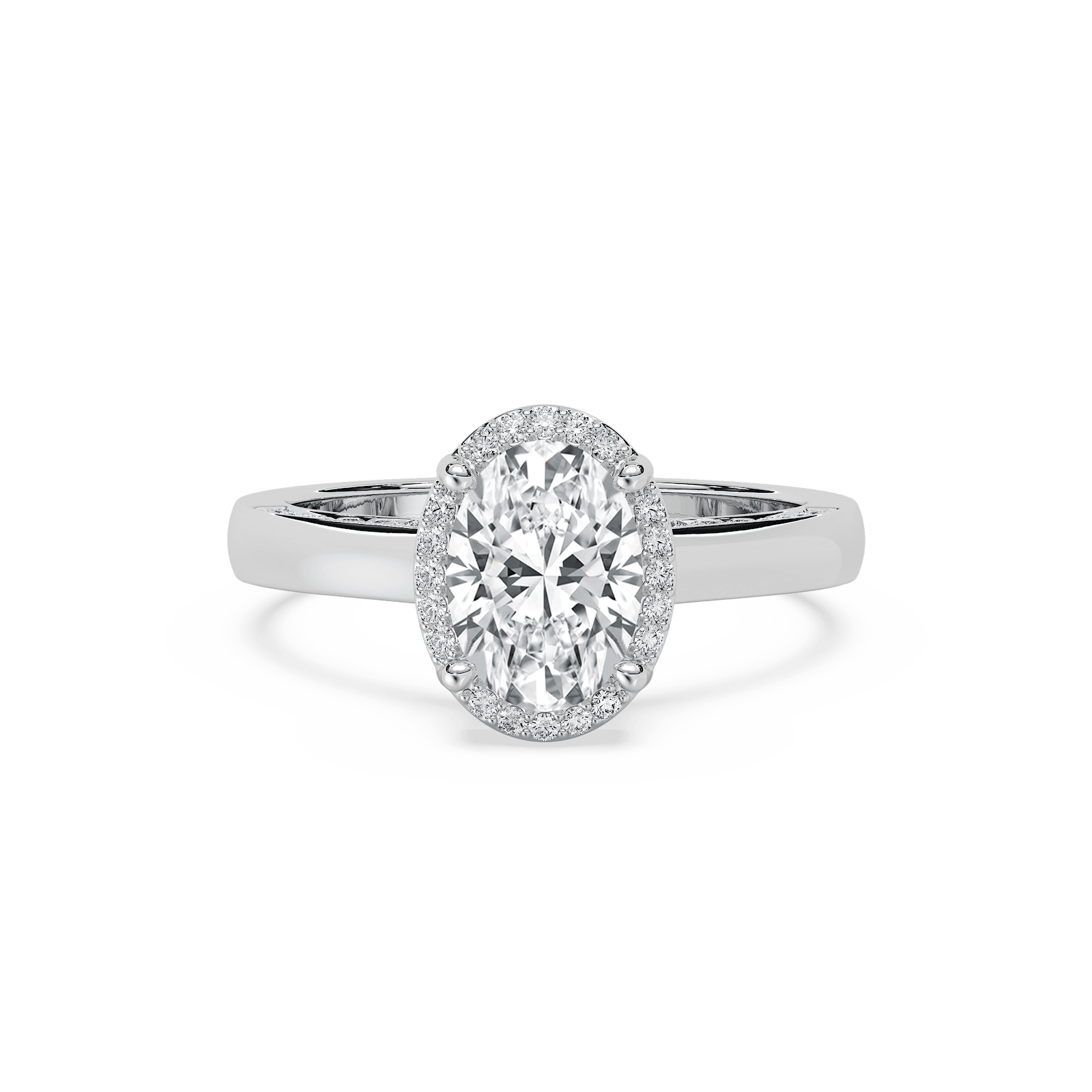 Cora Oval Engagement Ring in Rose Gold
