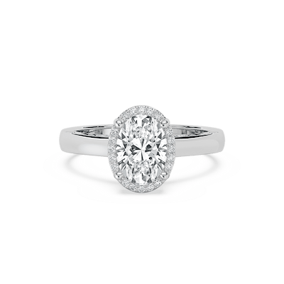 Cora Lab Grown Diamond Cathedral Bridge Side Stone Engagement Ring